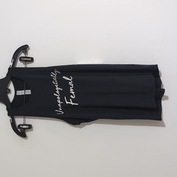 Unapologetically Female shirt by Ellie size medium black in color - Picture 1 of 2